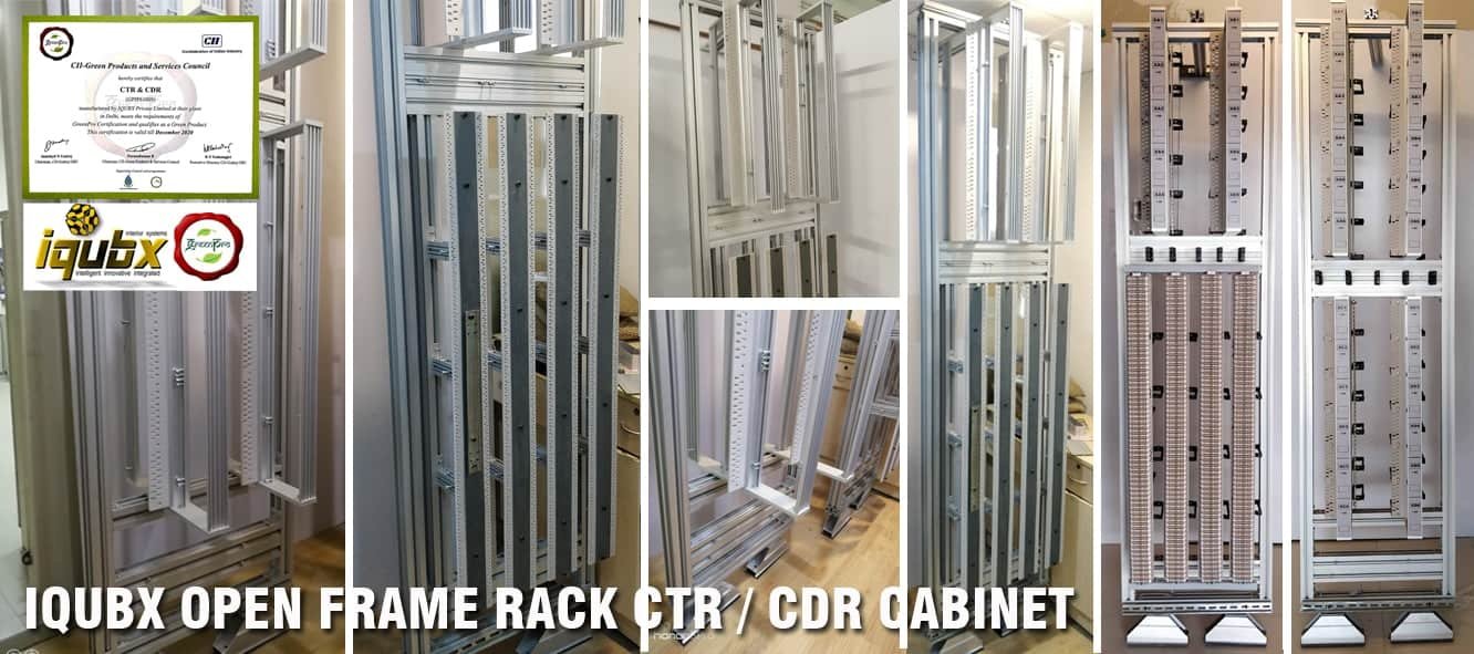 Cable Termination and Cable Distribution racks ctr cdr iqubx open frame rack