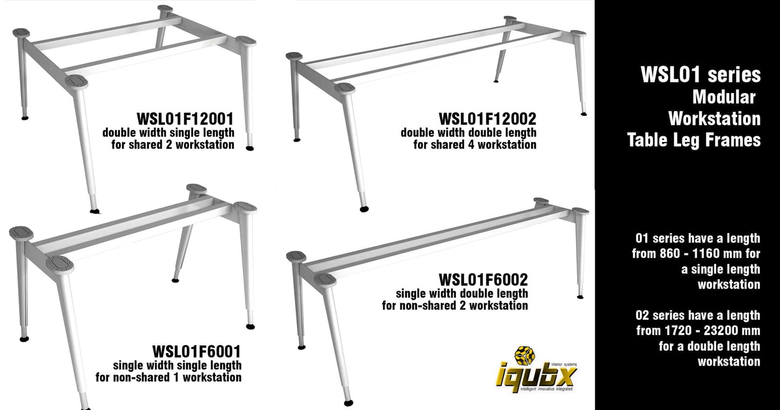 Iqubx modular leg frames