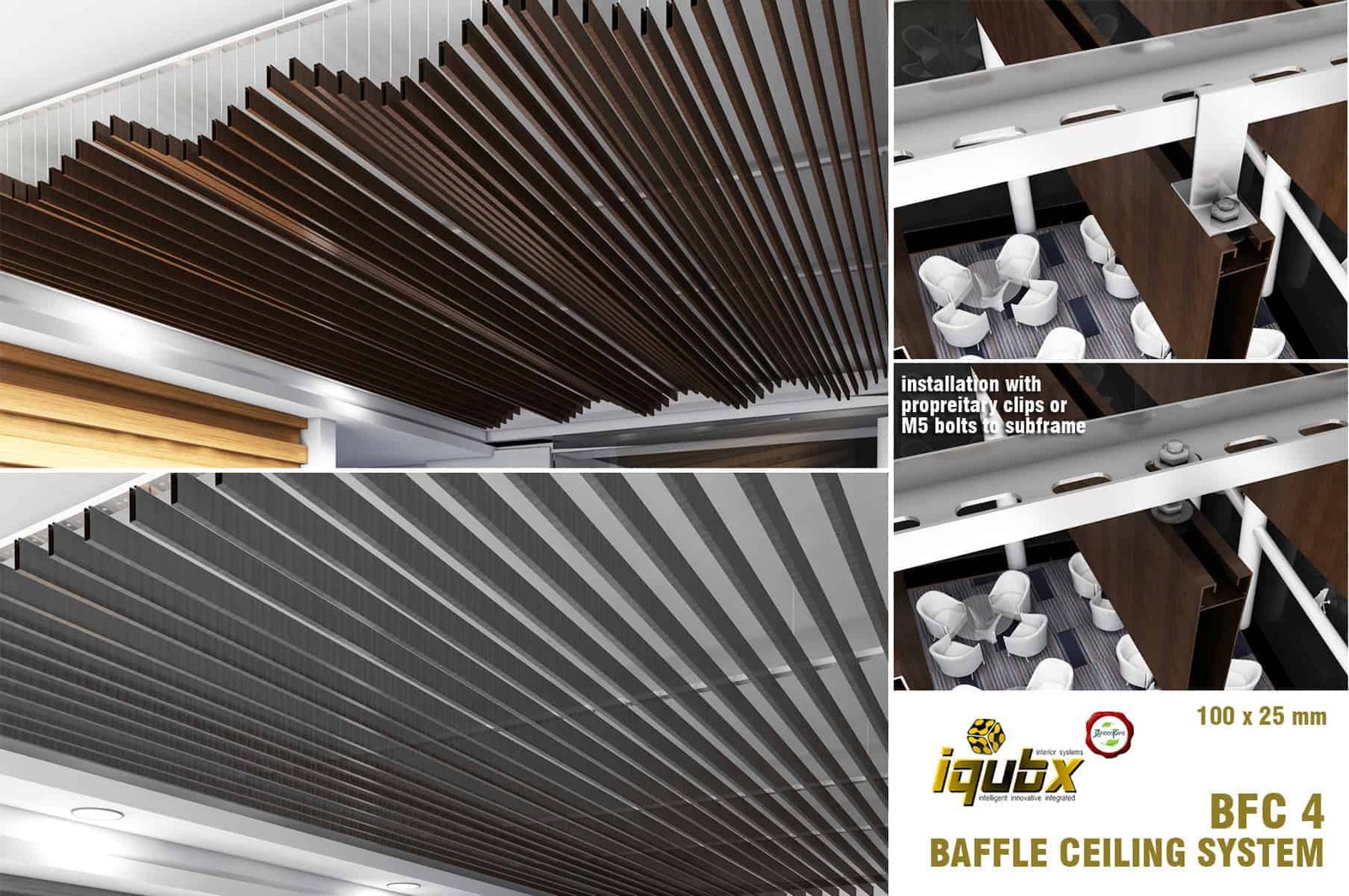iqubx baffle ceiling bfc4