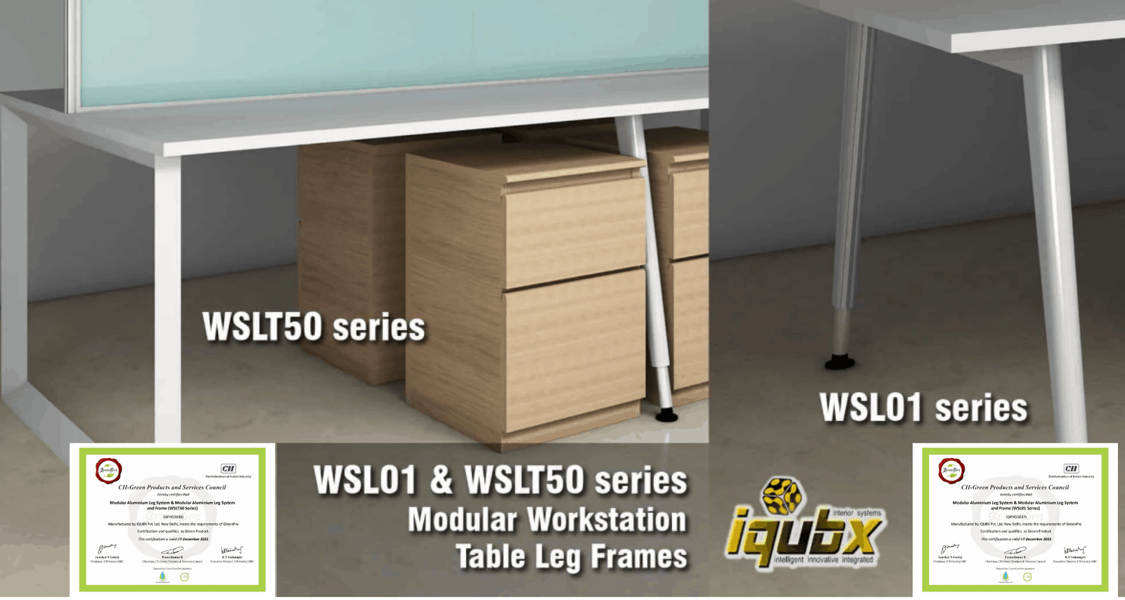 Iqubx modular workstation table leg and leg frames