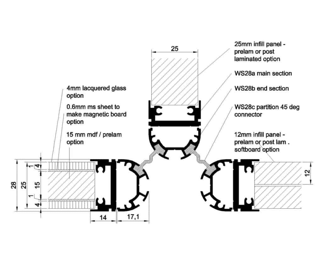 airline partition system assembly